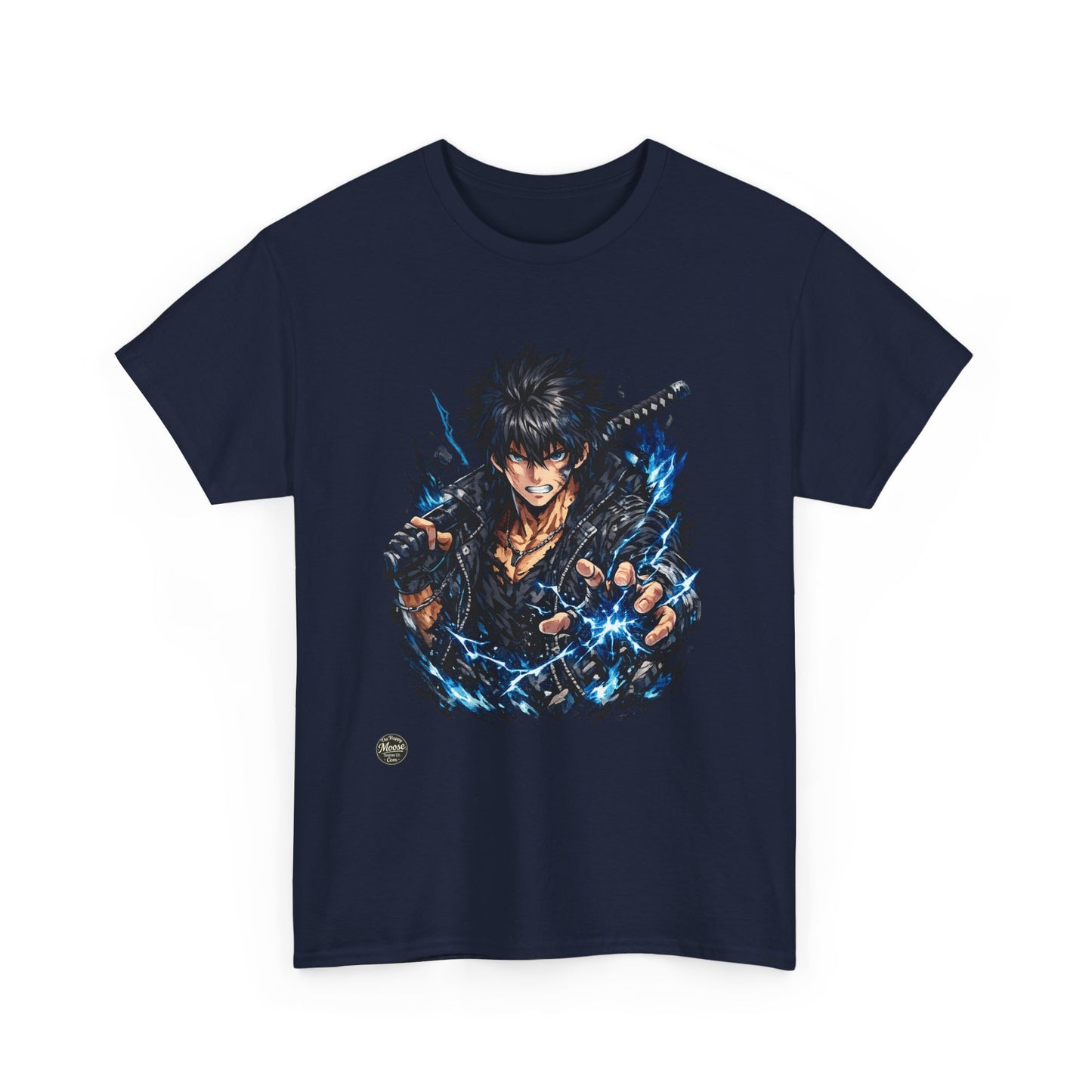 Samurai Warrior Anime Tee — Fierce Swordfighter Graphic T-Shirt #E005