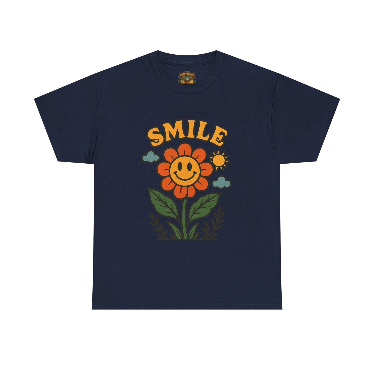 Smile With The Flowers T-Shirt | Floral Typography Tee