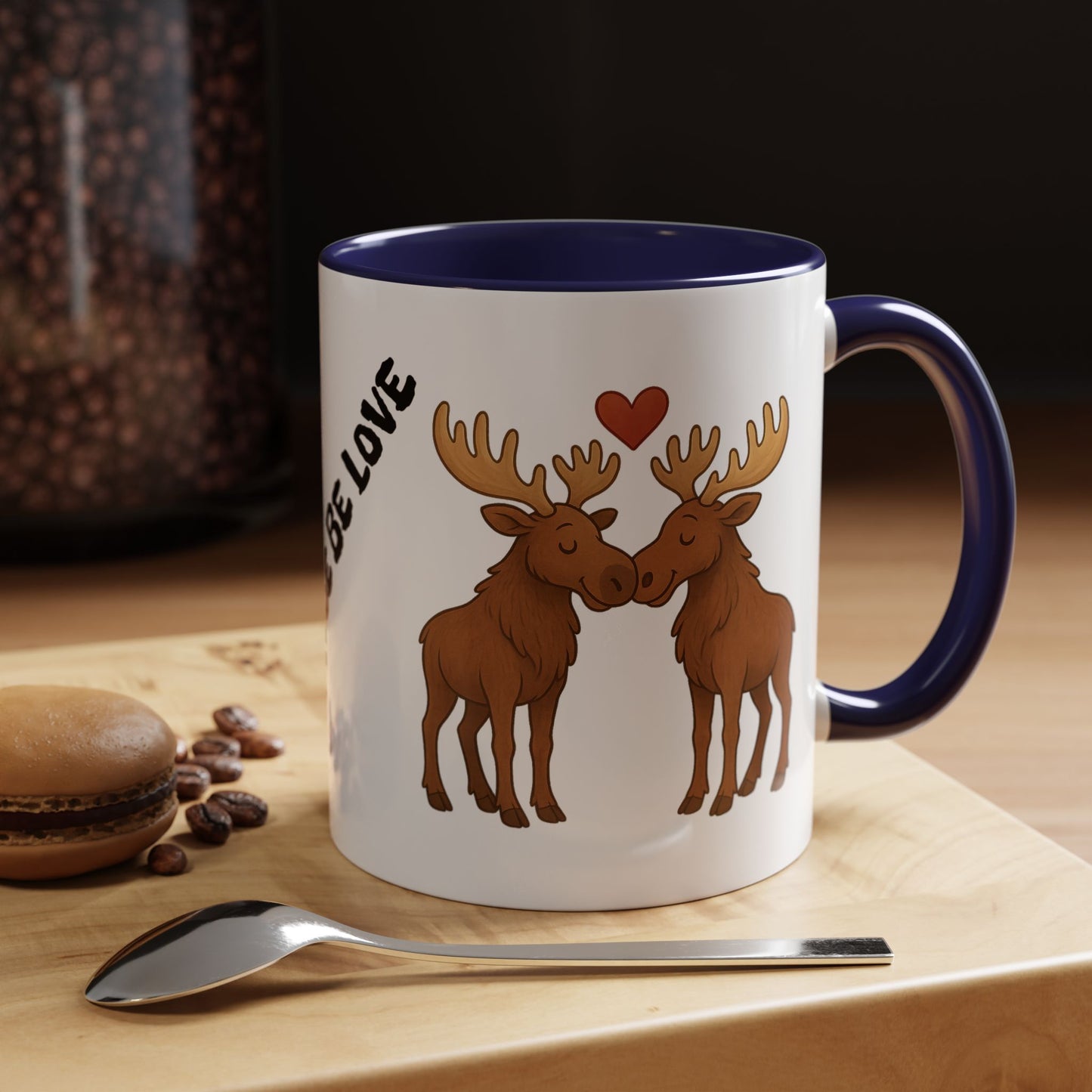 It Moose Be Love Coffee Mug — Cute Romantic Moose Couples Accent Mug (11/15oz)