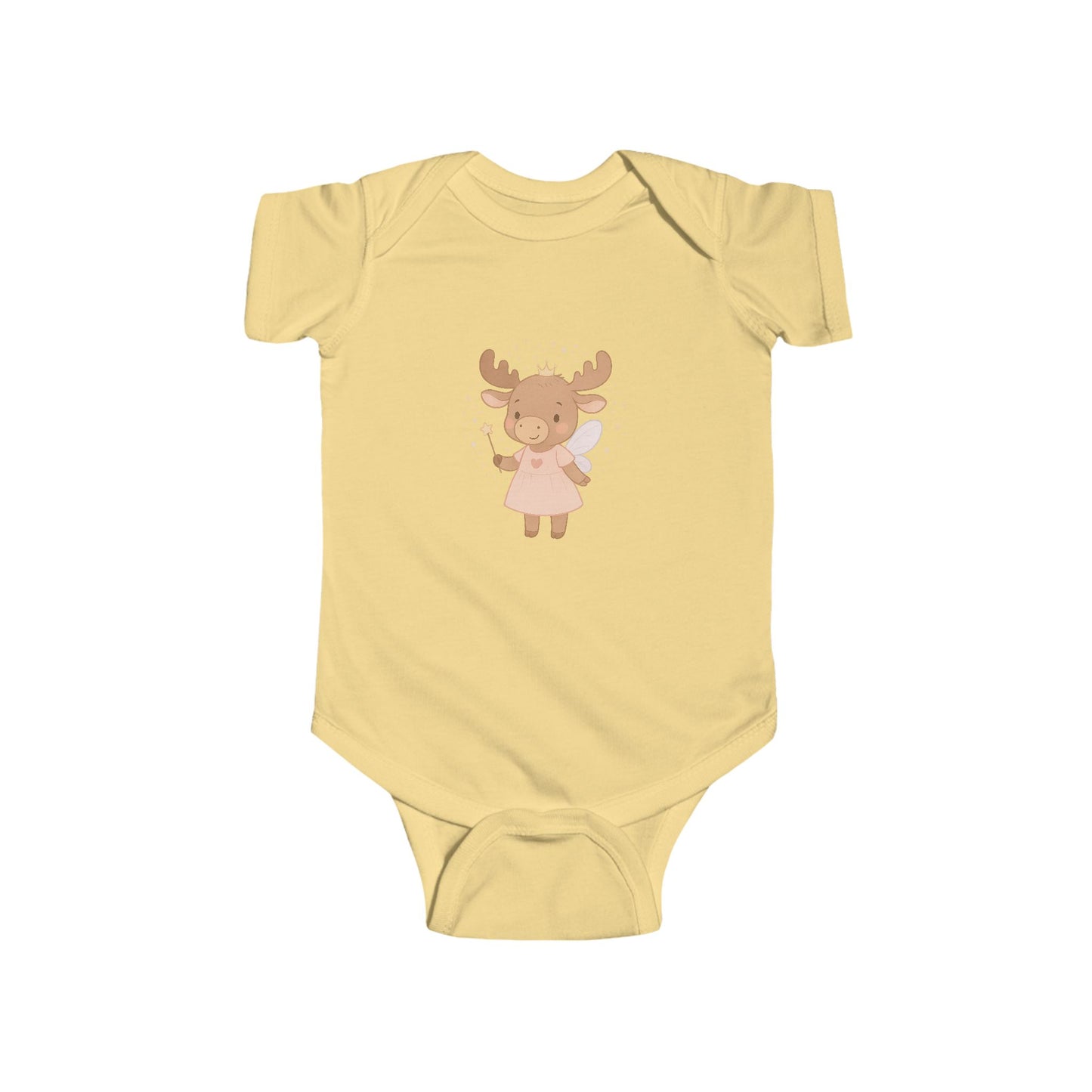 Baby Onesie with Cute Deer Fairy Print — Infant Bodysuit for Newborns & Baby Shower Gift