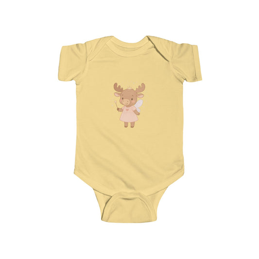 Baby Onesie with Cute Deer Fairy Print — Infant Bodysuit for Newborns & Baby Shower Gift
