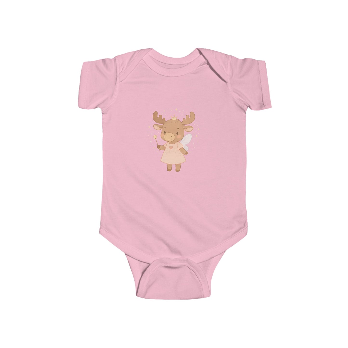 Baby Onesie with Cute Deer Fairy Print — Infant Bodysuit for Newborns & Baby Shower Gift