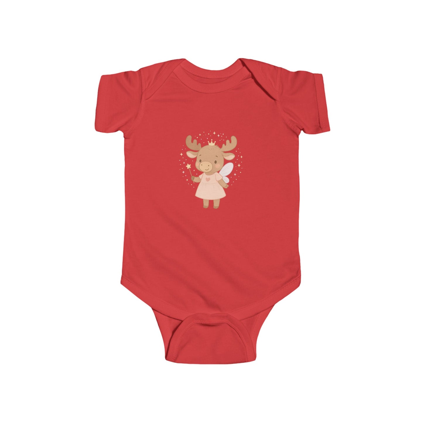 Baby Onesie with Cute Deer Fairy Print — Infant Bodysuit for Newborns & Baby Shower Gift