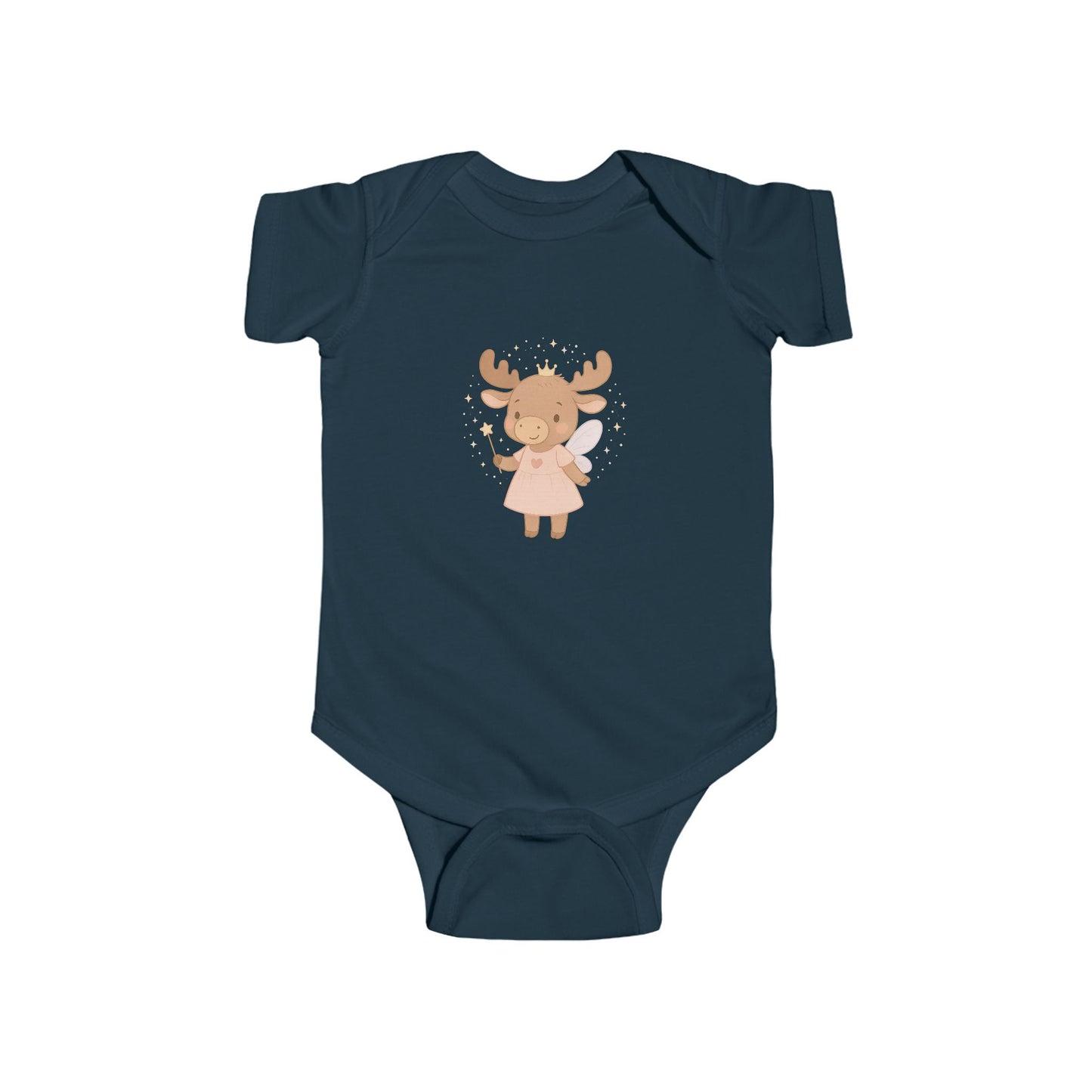 Baby Onesie with Cute Deer Fairy Print — Infant Bodysuit for Newborns & Baby Shower Gift