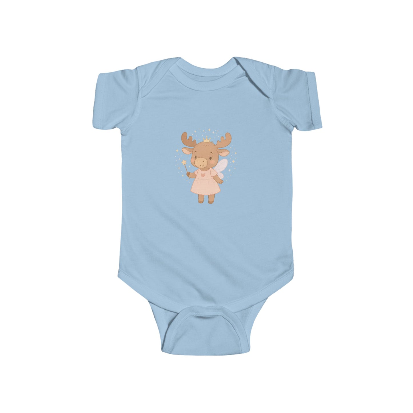 Baby Onesie with Cute Deer Fairy Print — Infant Bodysuit for Newborns & Baby Shower Gift
