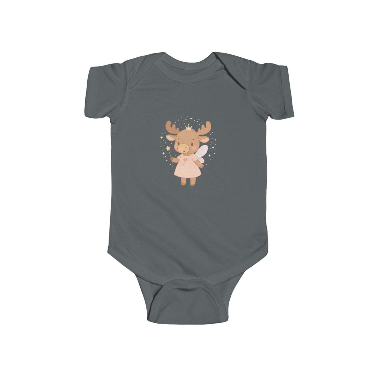 Baby Onesie with Cute Deer Fairy Print — Infant Bodysuit for Newborns & Baby Shower Gift