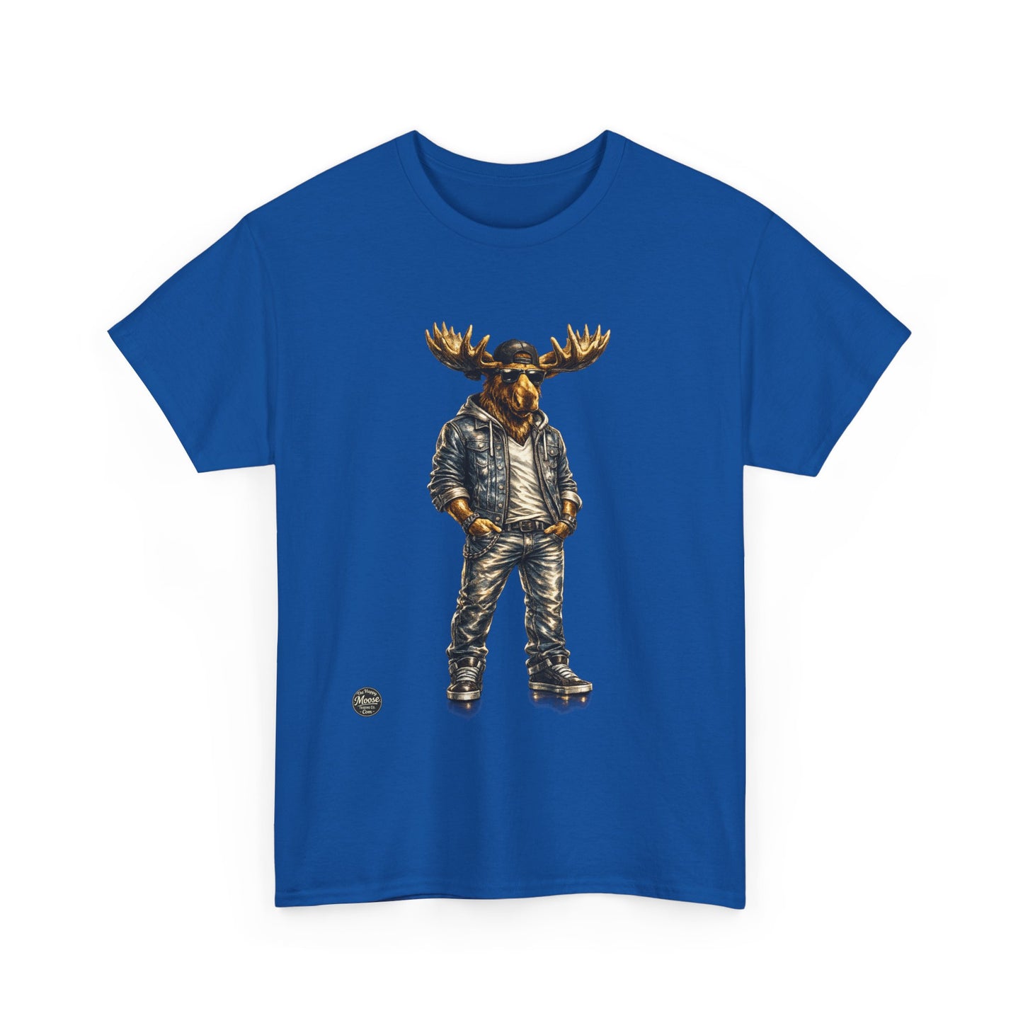 Rustic Urban Moose Graphic Tee — Outdoorsy Moose Illustration T-Shirt