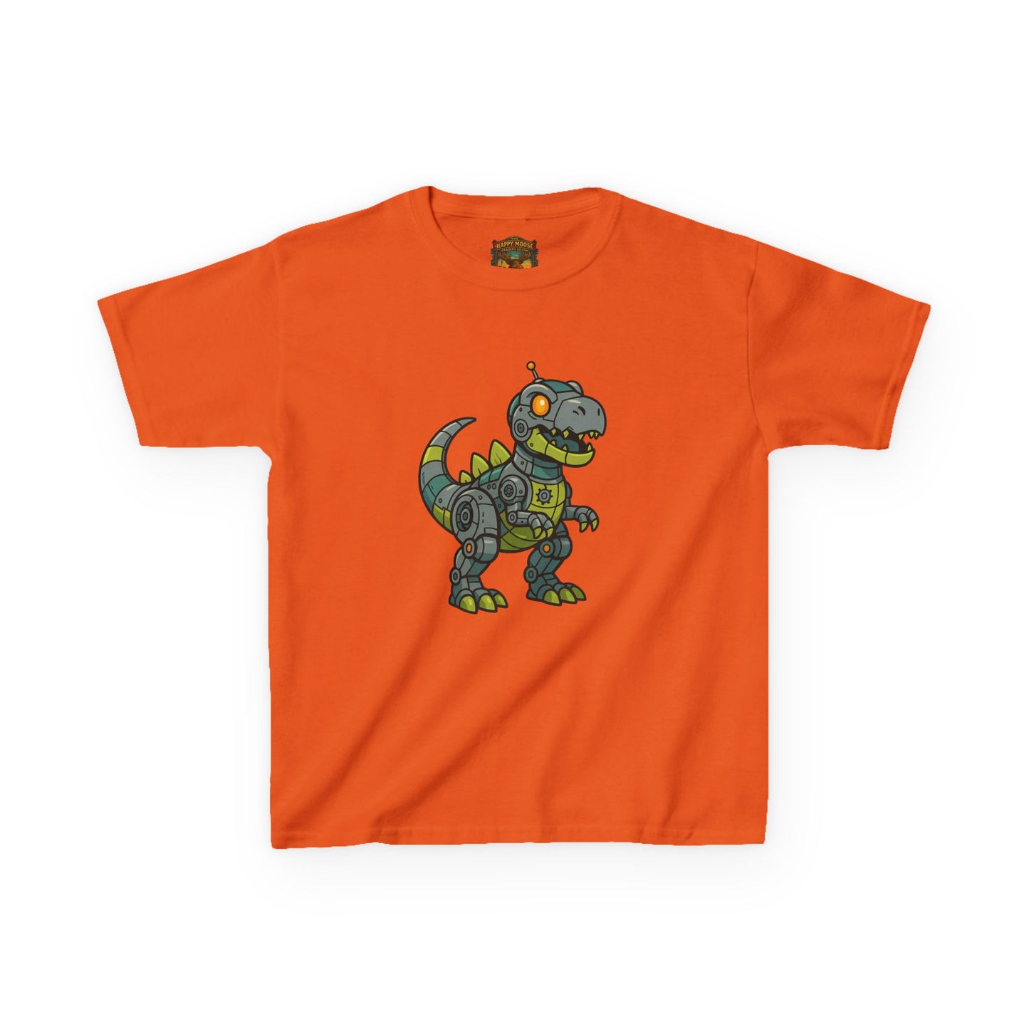Kids Robot Dinosaur T‑Shirt — Cute Mech T‑Rex Graphic Tee for Boys & Girls