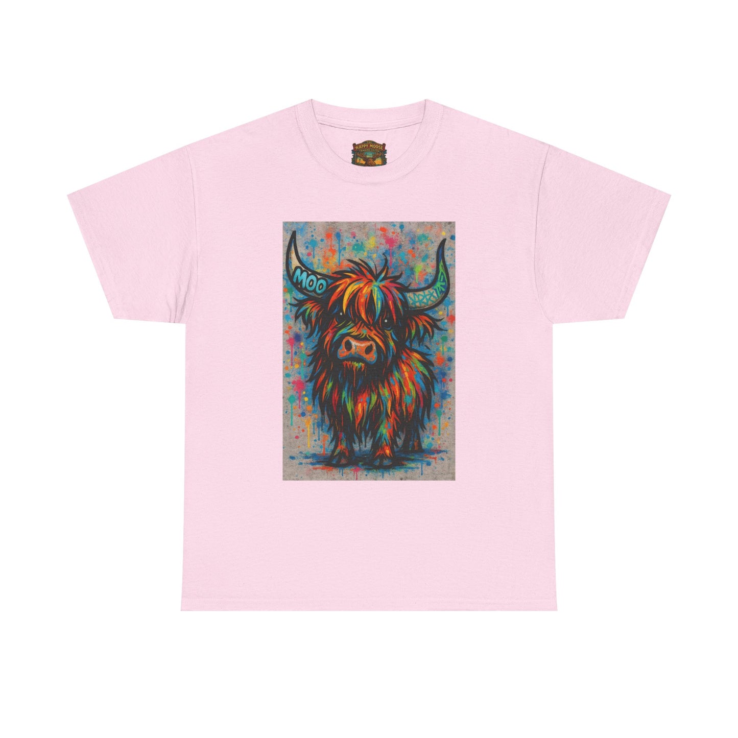 Psychedelic Highland Cow T-Shirt | Retro Rainbow Cow Art 8