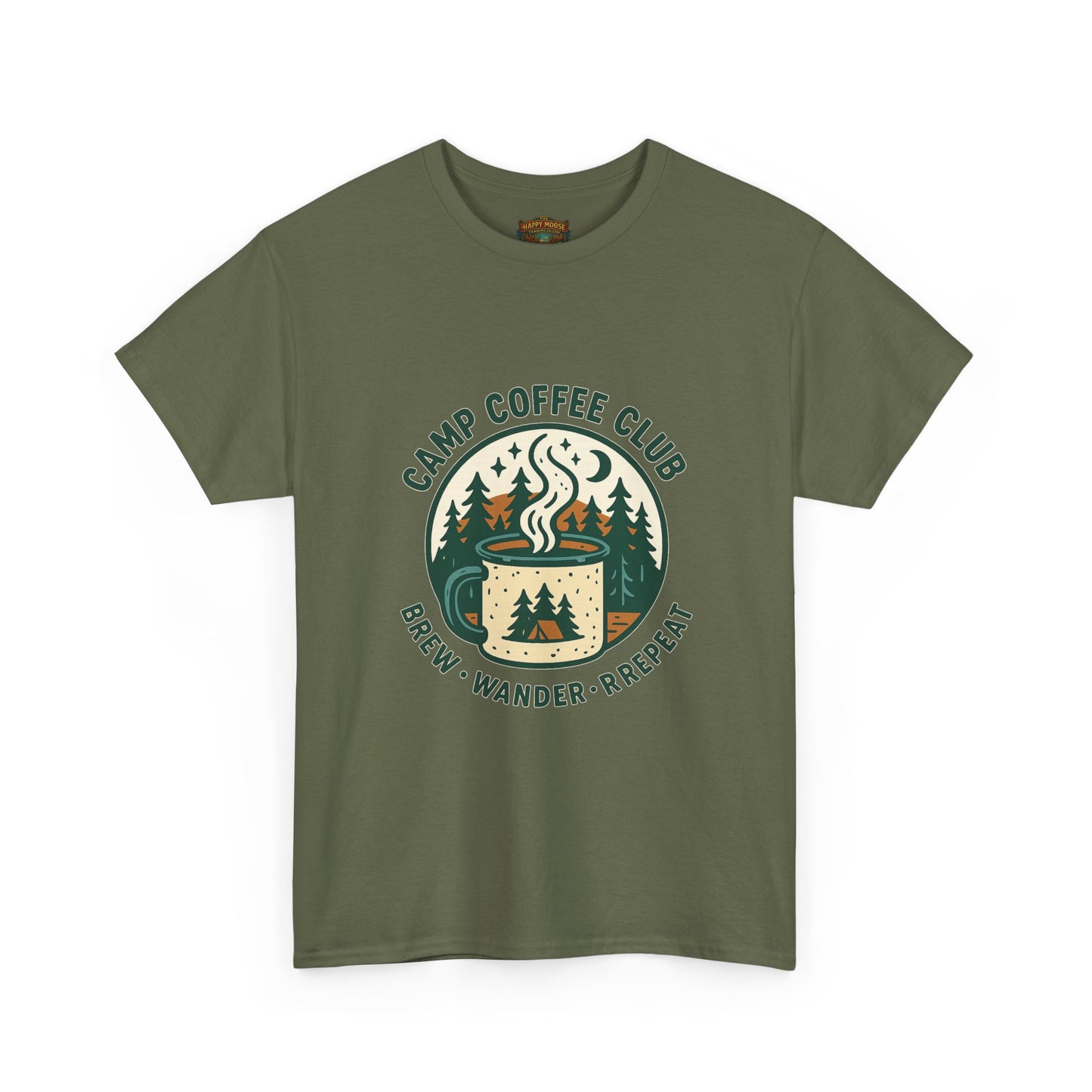 Camp Coffee T-Shirt — 'CAMP COFFEE' Retro Outdoor Tee