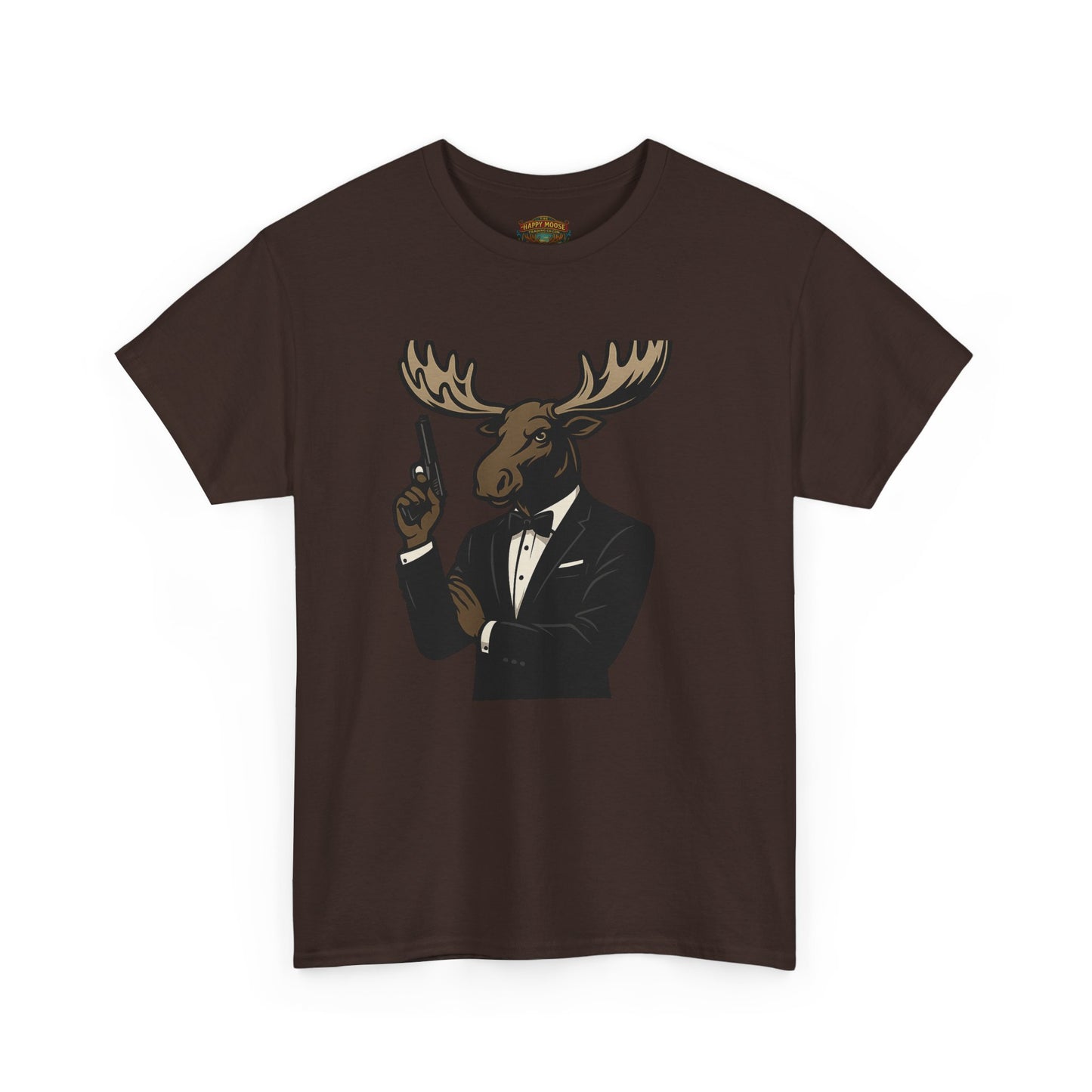 Moose in Tuxedo Graphic Tee — Gentlemen Moose Novelty T‑Shirt