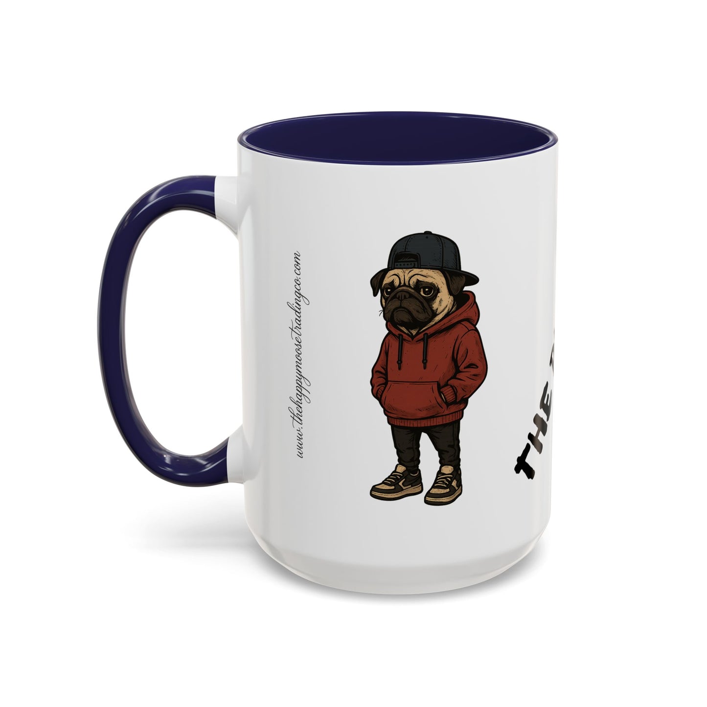 The Pug Mug Accent Coffee Mug — Cute Pug Cartoon Gift (11/15oz)