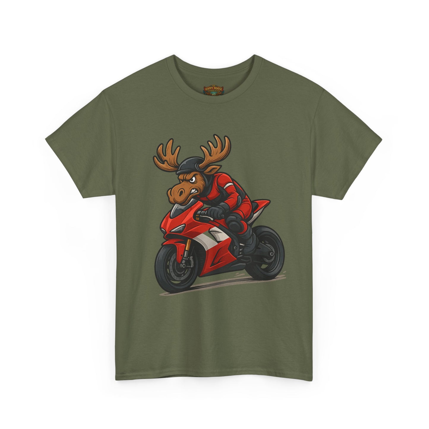 Motorcycle Moose T-Shirt — Funny Biker Graphic Tee