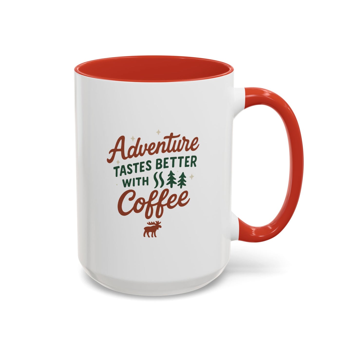 Adventure Tastes Better With Coffee Mug — "Adventure Tastes Better with Coffee" Rustic Outdoor Camper Gift (11/15oz)