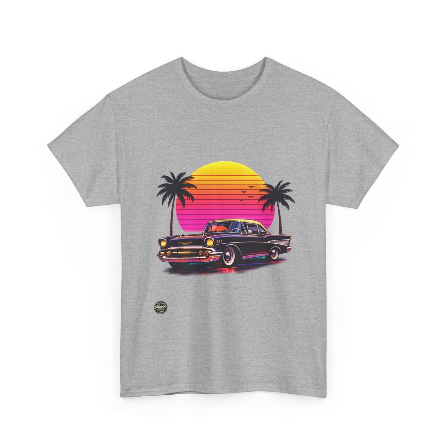 Retro Sunset Classic Car T‑Shirt  EC011