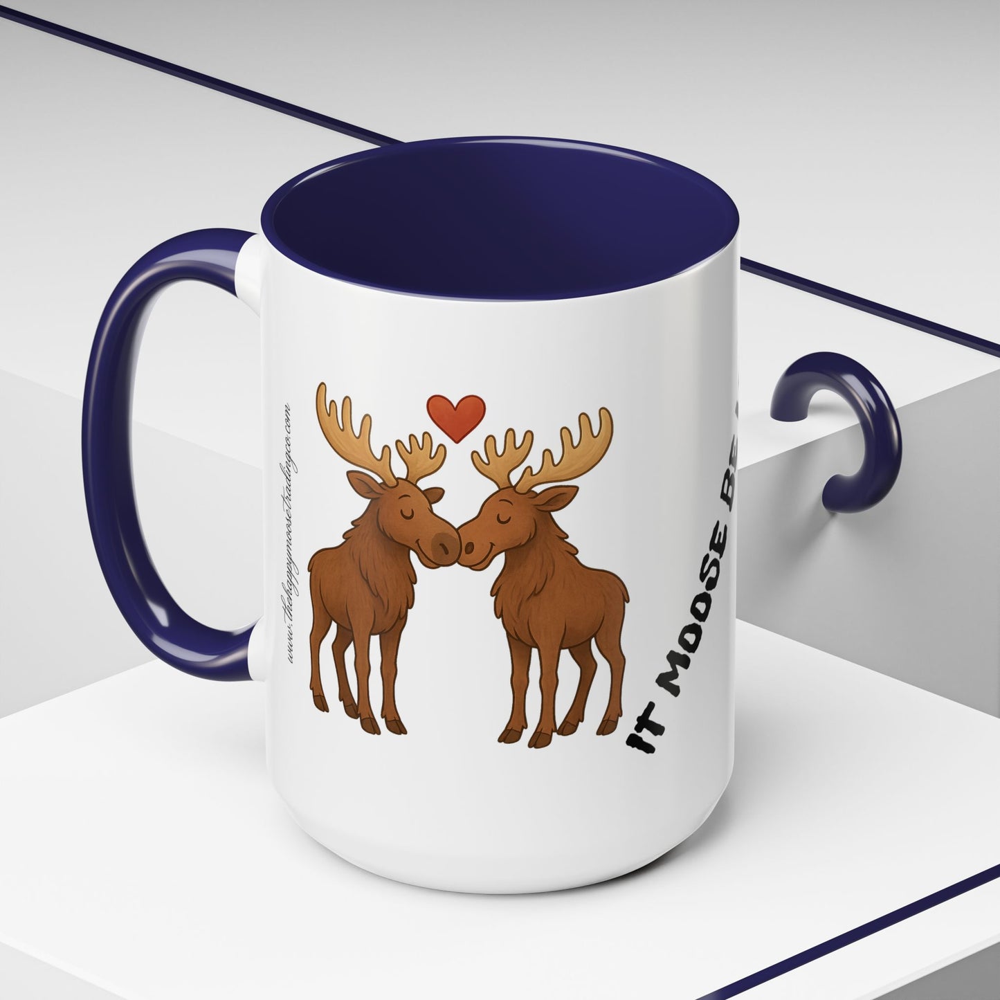 It Moose Be Love Coffee Mug — Cute Romantic Moose Couples Accent Mug (11/15oz)