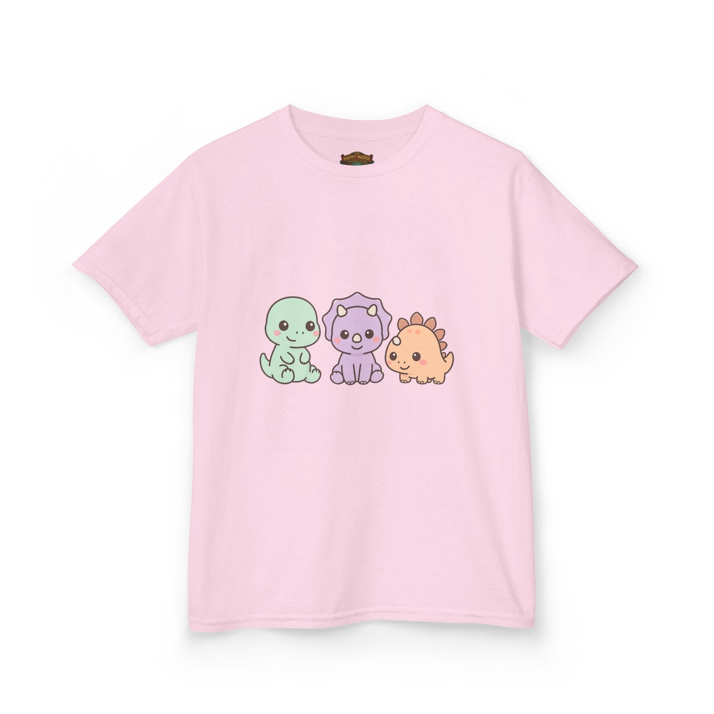 Kids Dino Trio T‑Shirt — Cute Pastel Dinosaur Graphic Tee for Toddlers & Children