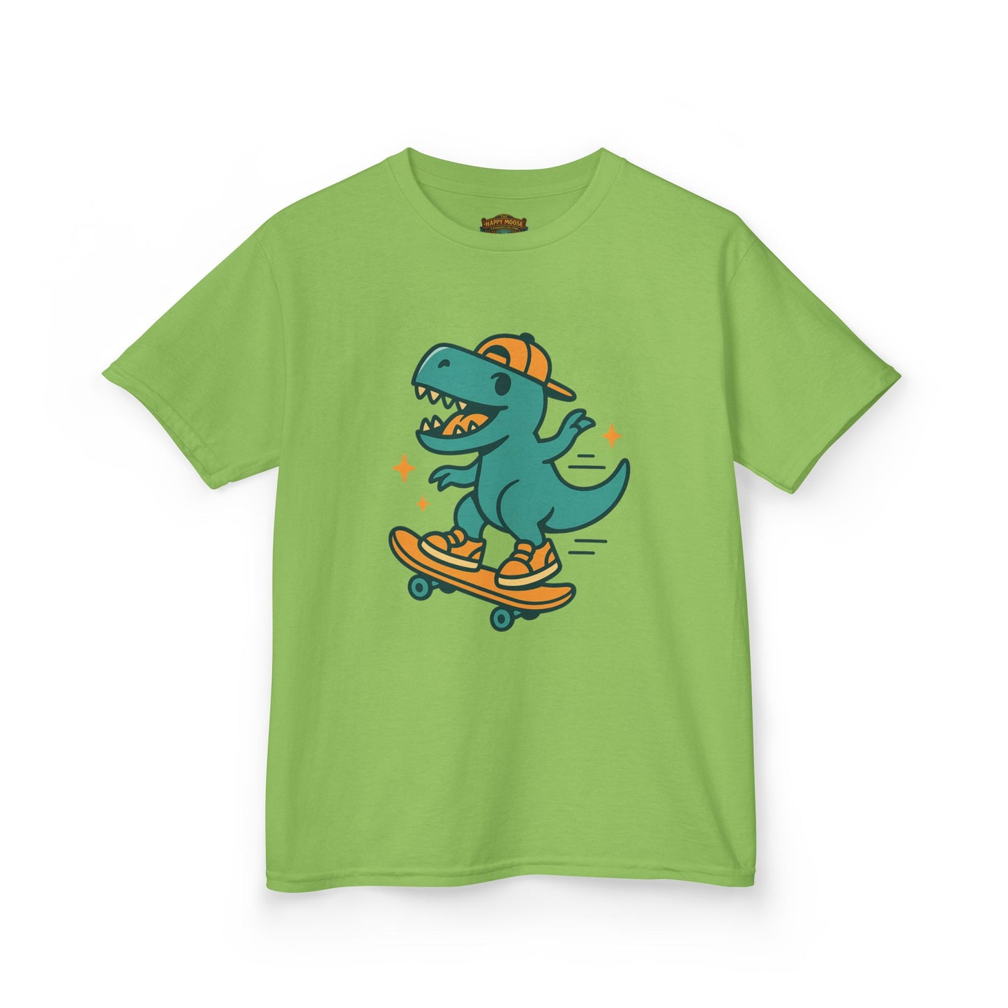Kids Skateboarding Dino Tee — Cute Skateboard T‑Rex Graphic Shirt