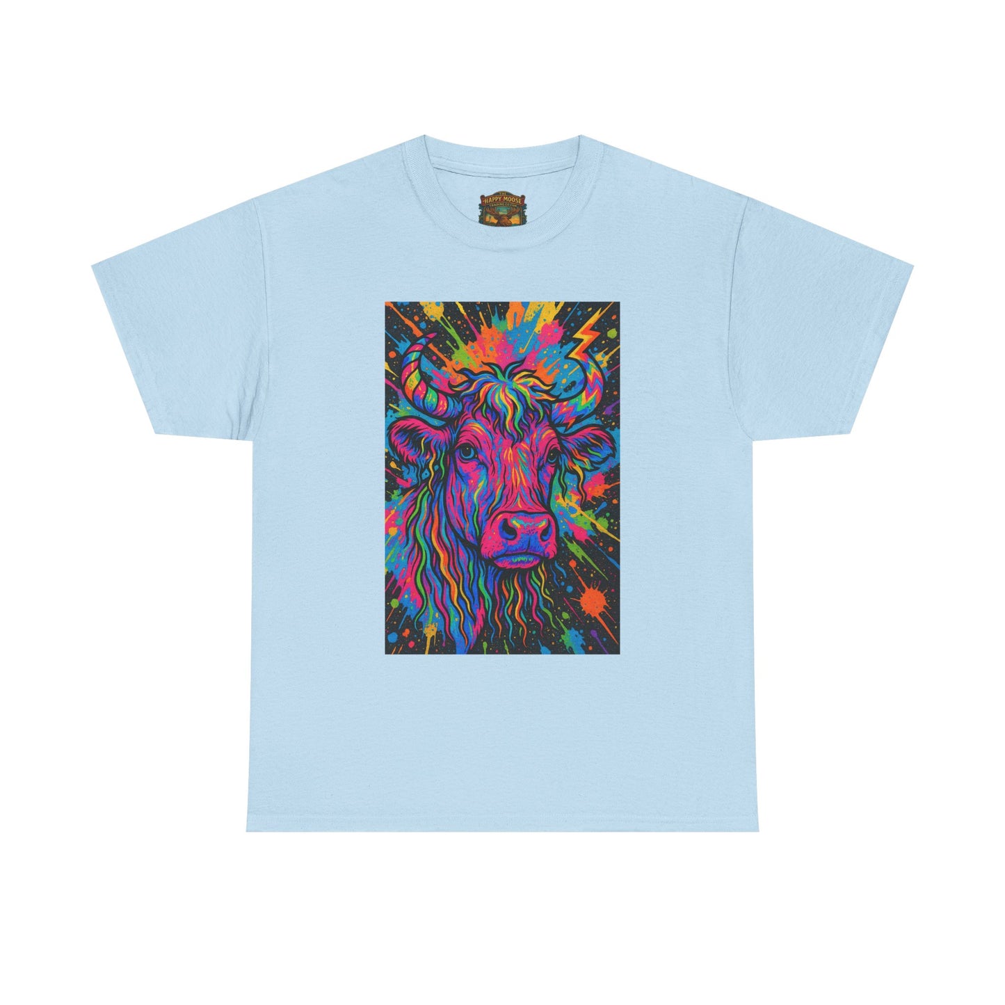 Psychedelic Highland Cow T-Shirt | Retro Rainbow Cow Art 4