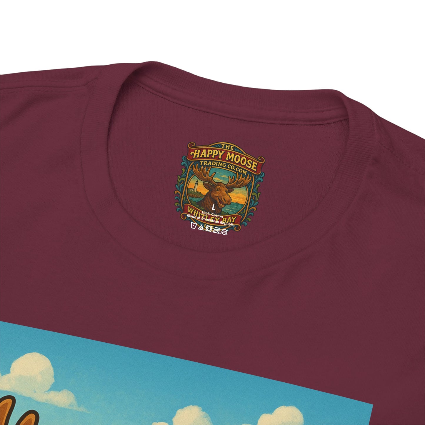 Happy Moose Motorcycle T-Shirt | Vintage Biker Moose Illustration