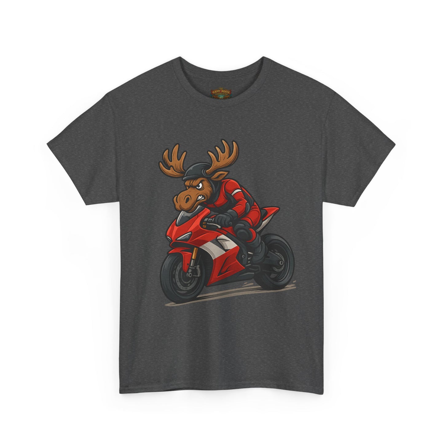 Motorcycle Moose T-Shirt — Funny Biker Graphic Tee