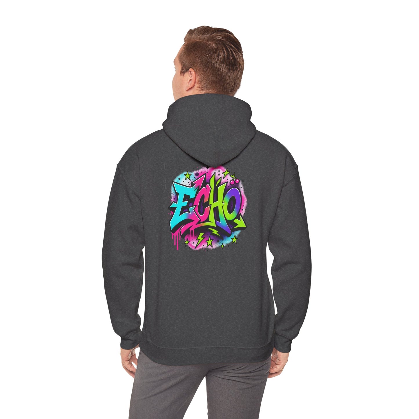 Graffiti "ECHO" Hoodie – Street Art Graphic Pullover