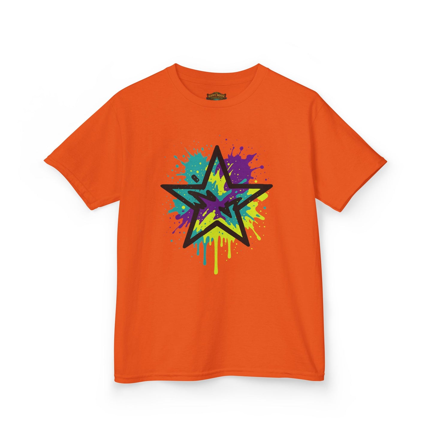 Kids Star Graffiti T-Shirt — Colorful Drip Street Art Tee
