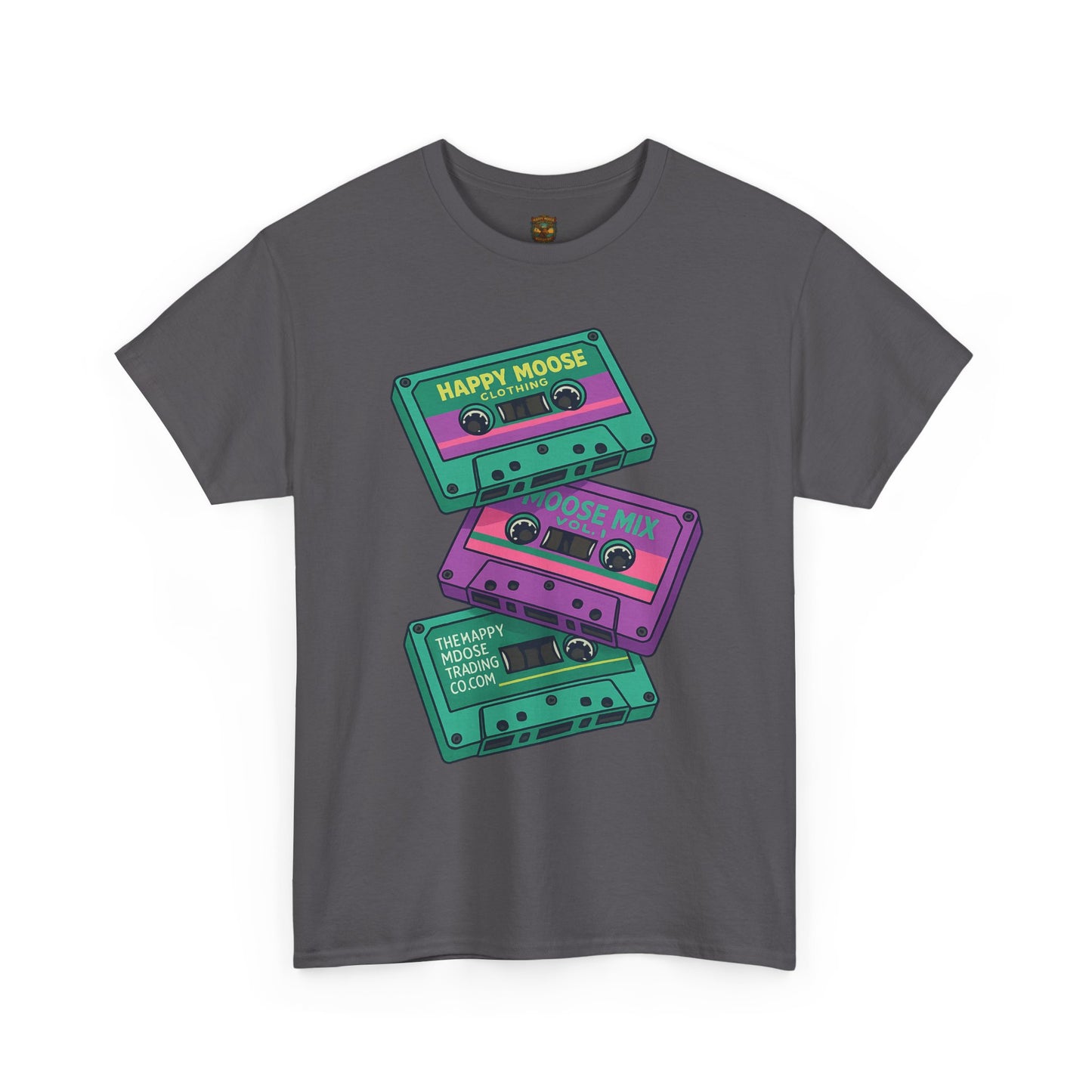 Cassette Stack Tee — Retro 80s Mixtape Graphic T-Shirt
