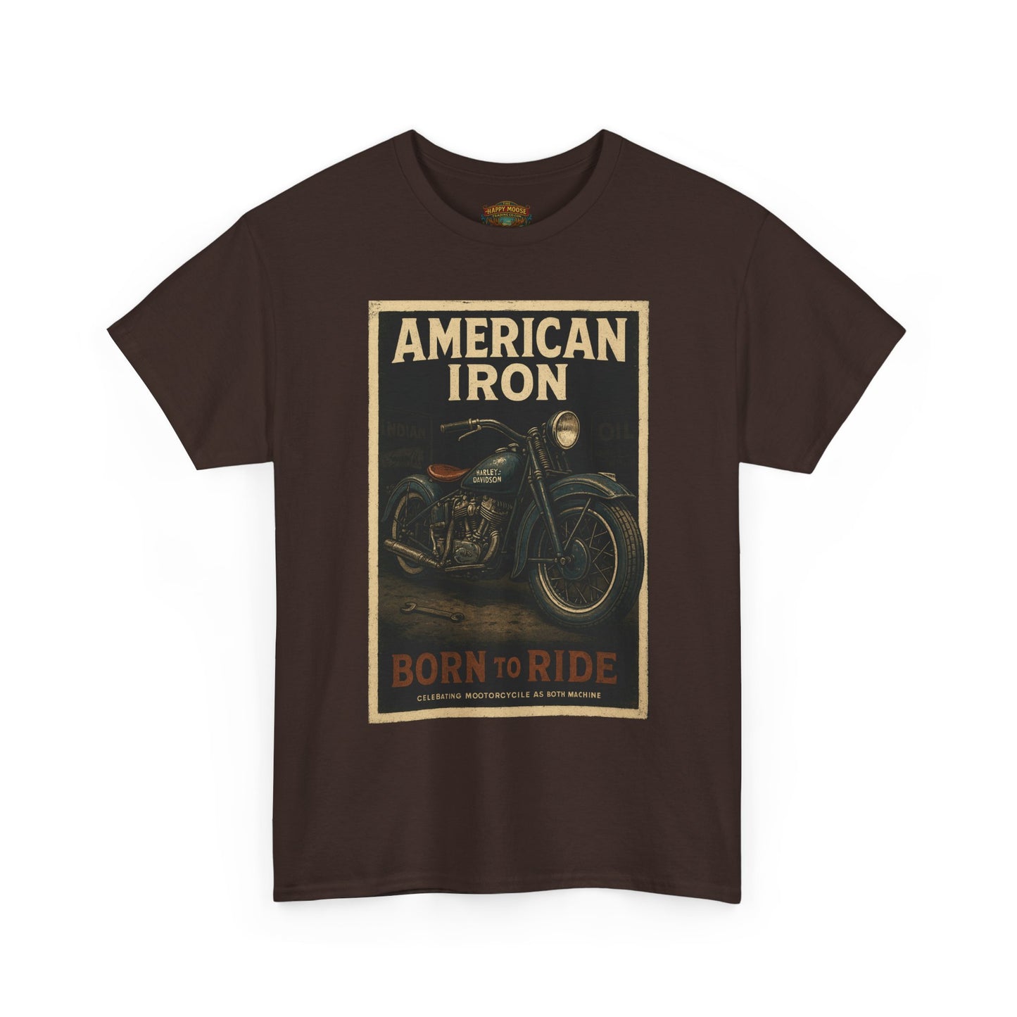 American Iron Motorcycle Poster Tee | Born to Ride