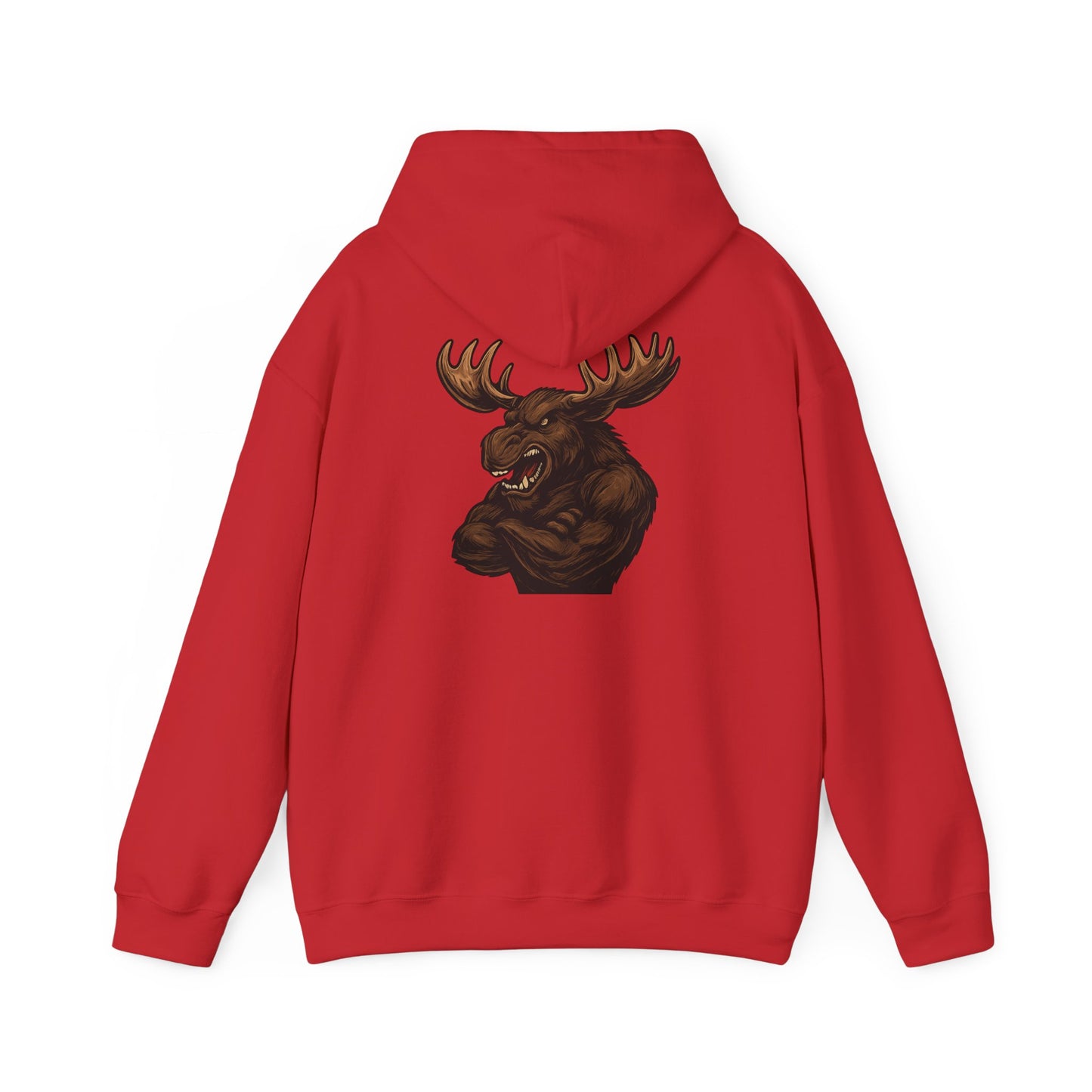 Ferocious Moose Head Graphic Hoodie — Bold Wilderness Outdoor Pullover