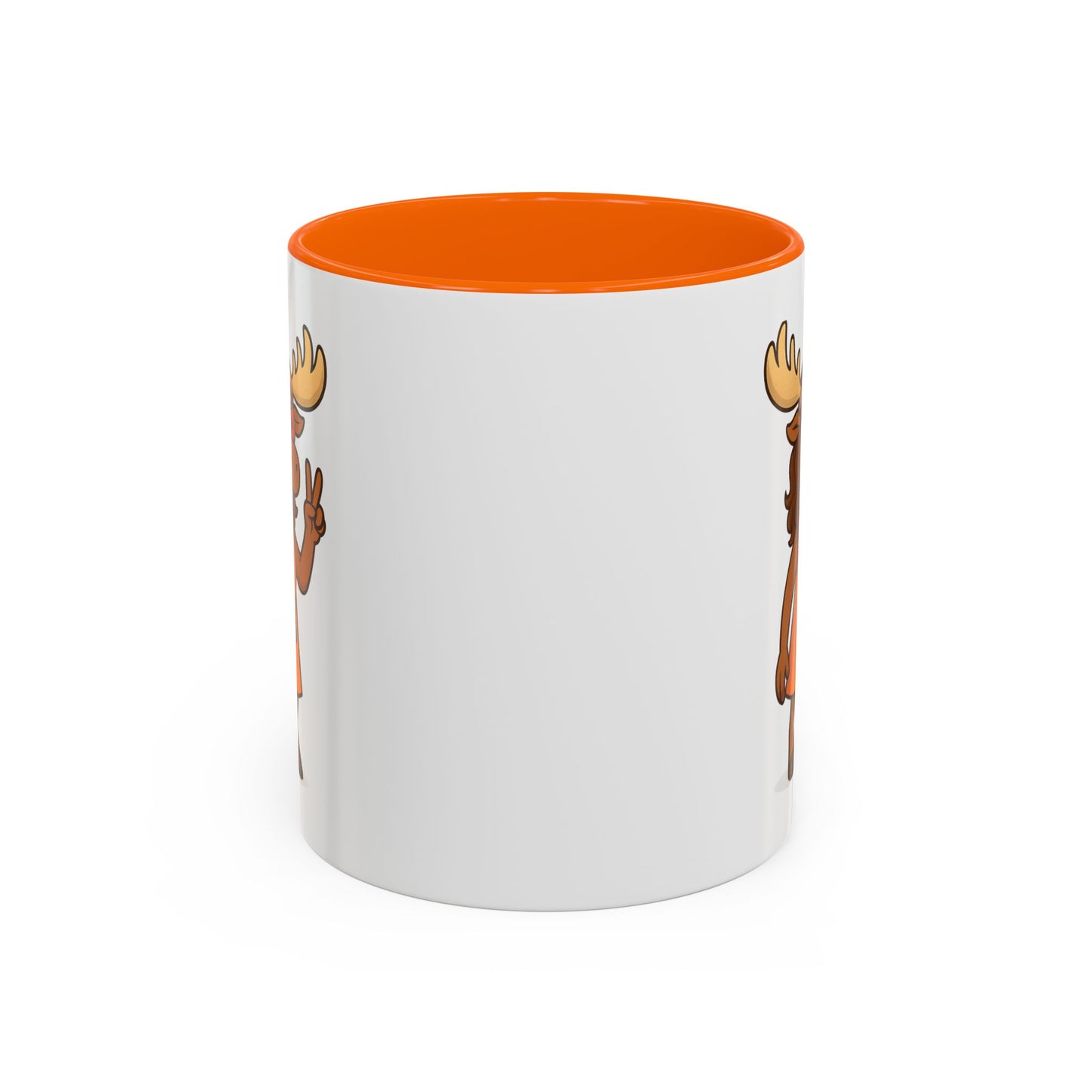 Hippie Moose Coffee Mug — Peace Sign Retro Moose Accent Mug (11/15oz)