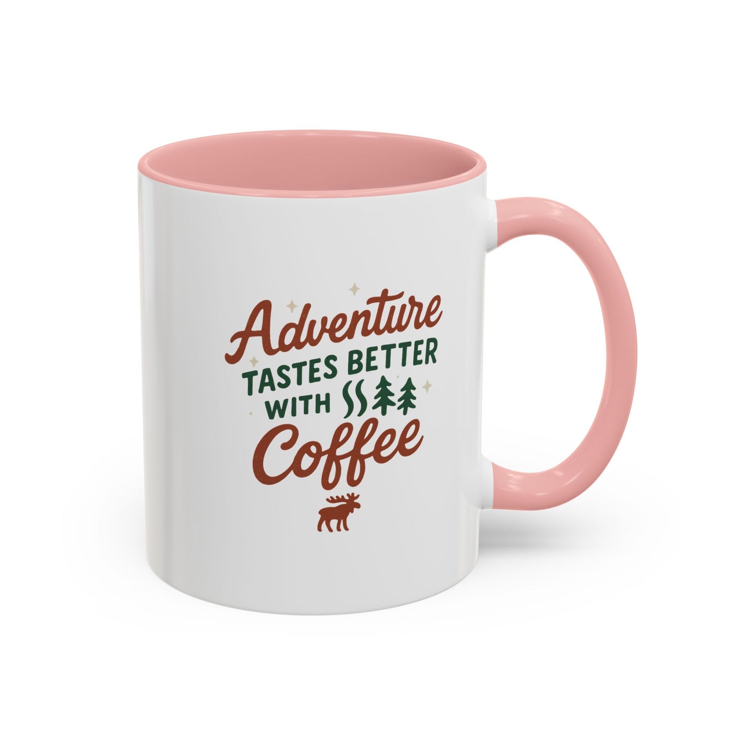 Adventure Tastes Better With Coffee Mug — "Adventure Tastes Better with Coffee" Rustic Outdoor Camper Gift (11/15oz)