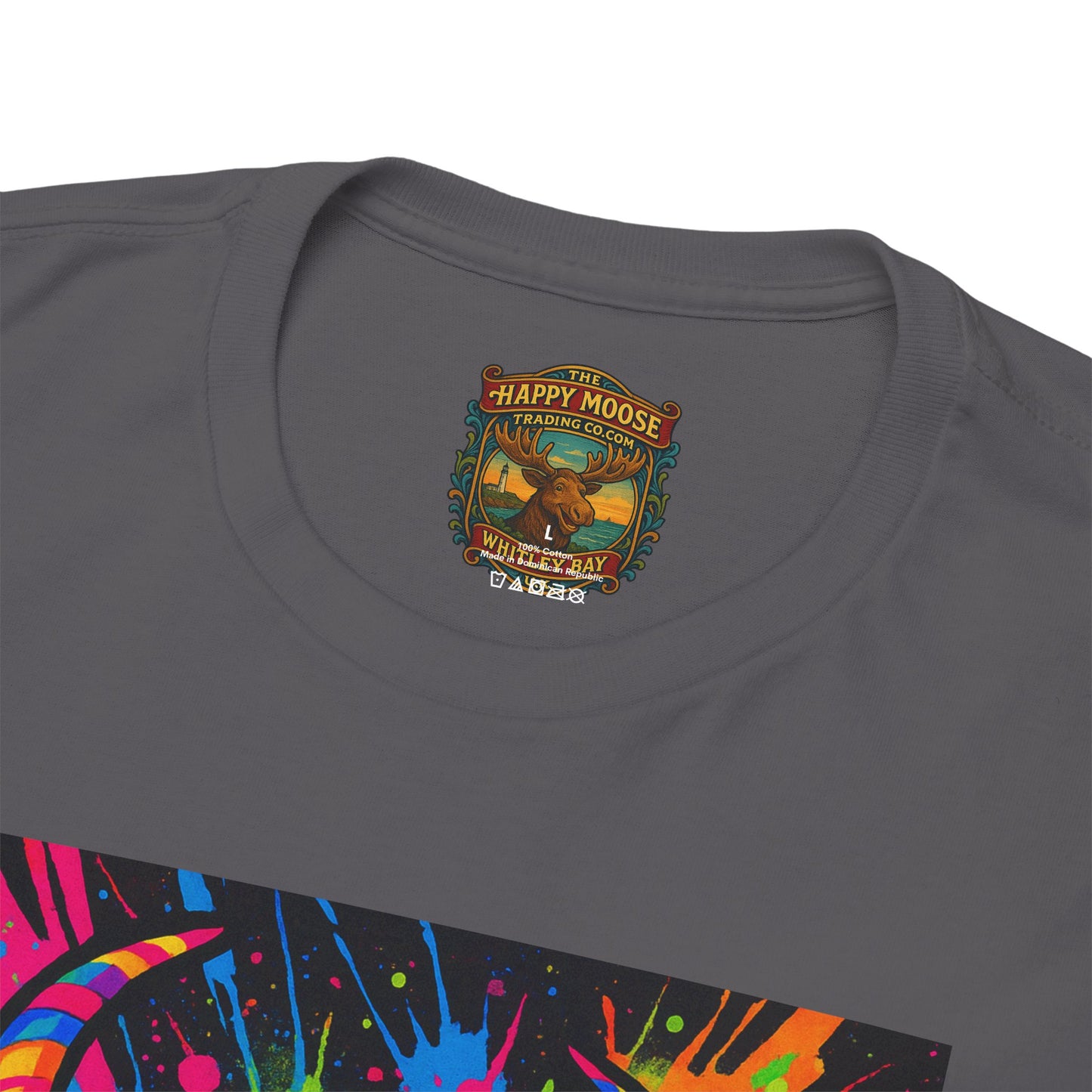 Psycadelic Highland Cow T-Shirt | Retro Rainbow Cow Art 1