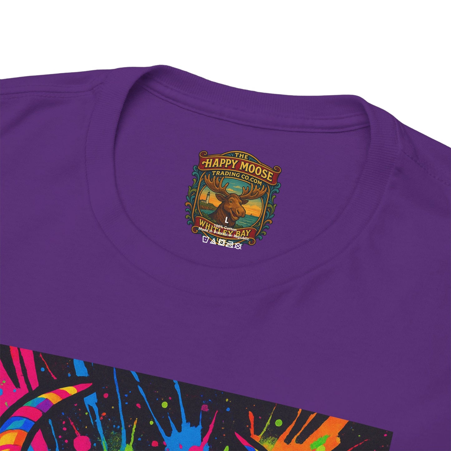 Psycadelic Highland Cow T-Shirt | Retro Rainbow Cow Art 1