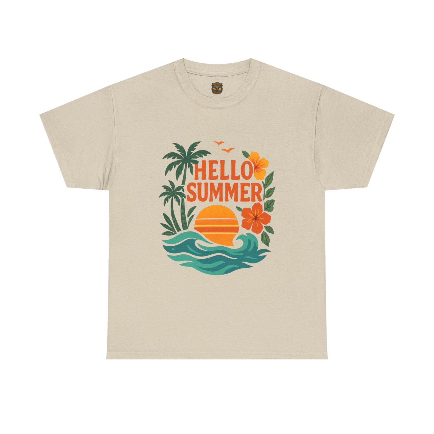 Hello Summer T-Shirt | Sunshine Text Graphic, Summer Vibes Tee
