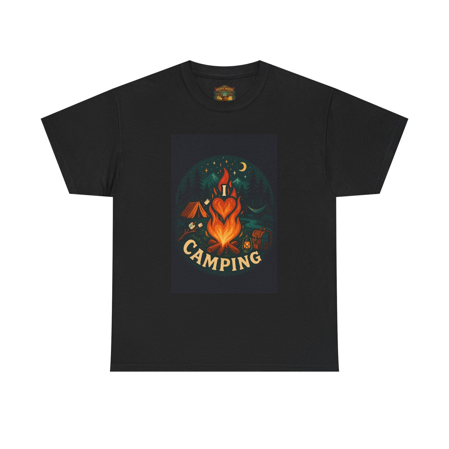 Camping Heart Campfire T-Shirt | Outdoor Adventure Graphic Tee