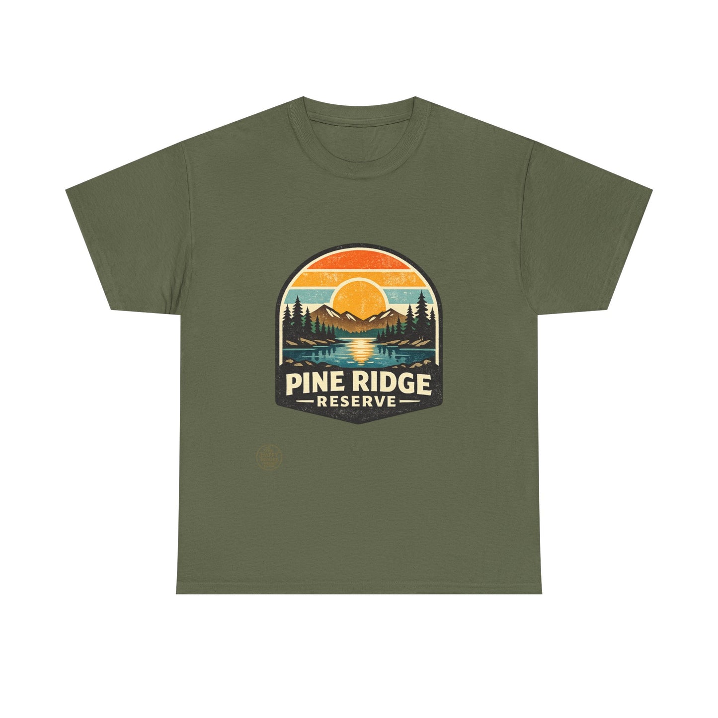 Pine Ridge Reserve TShirt — Vintage Sunset Mountain Camping T-Shirt