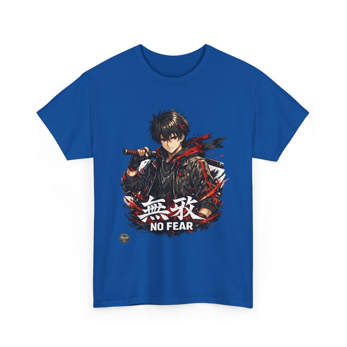 Anime Samurai 'No Fear' T-Shirt — Kanji Graphic Tee #E007