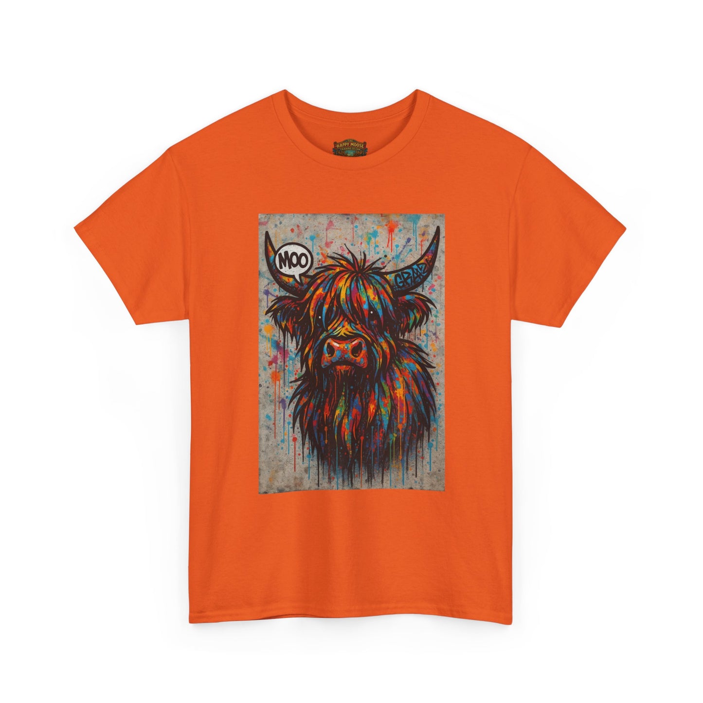 Psychedelic Highland Cow T-Shirt | Retro Rainbow Cow Art 7