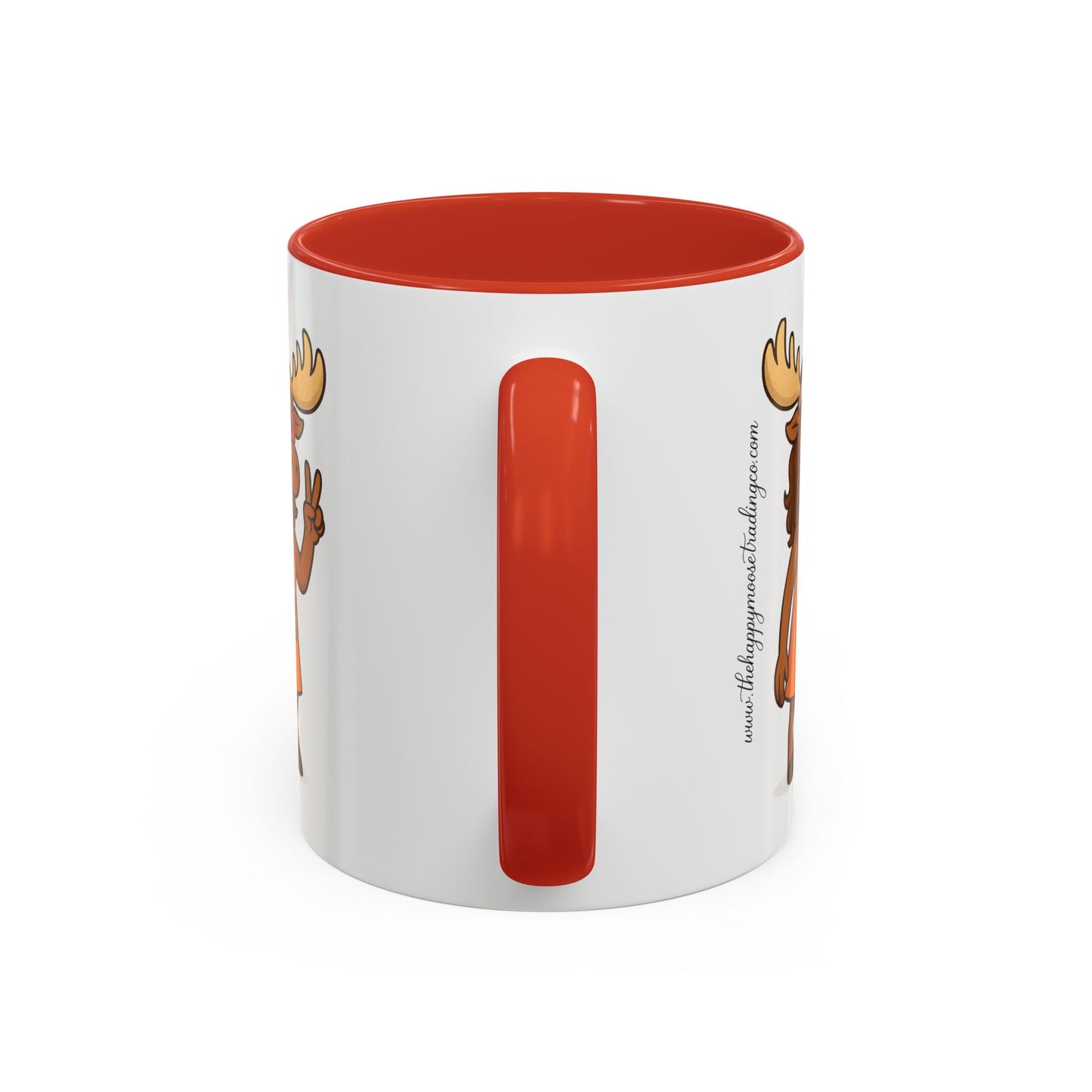 Hippie Moose Coffee Mug — Peace Sign Retro Moose Accent Mug (11/15oz)