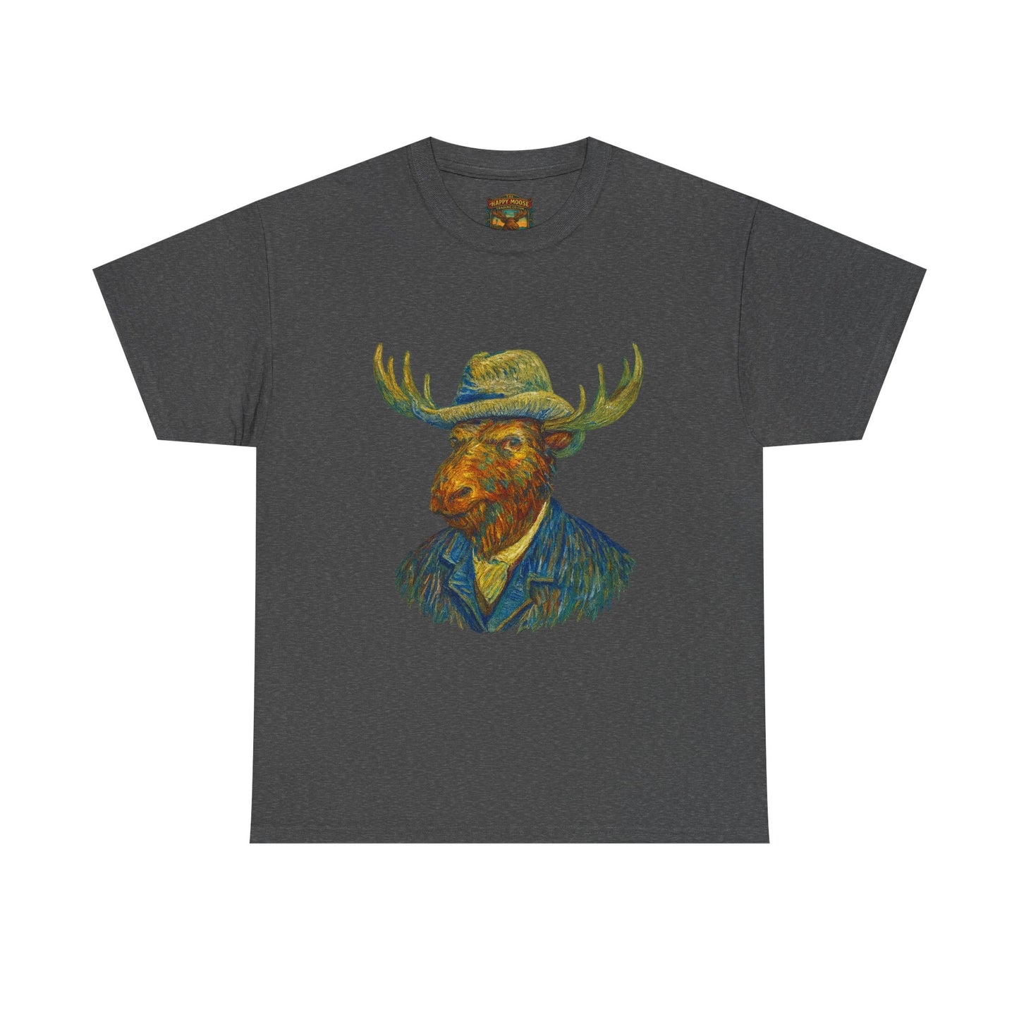Moose Gogh Self-portrait with Straw Hat |  Art Tee