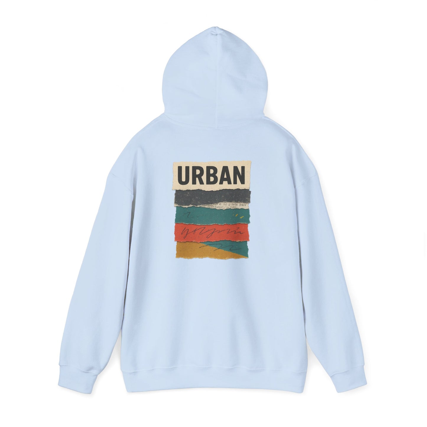 Hoodie — Retro 'Urban' Striped Vintage Paint-Texture Pullover