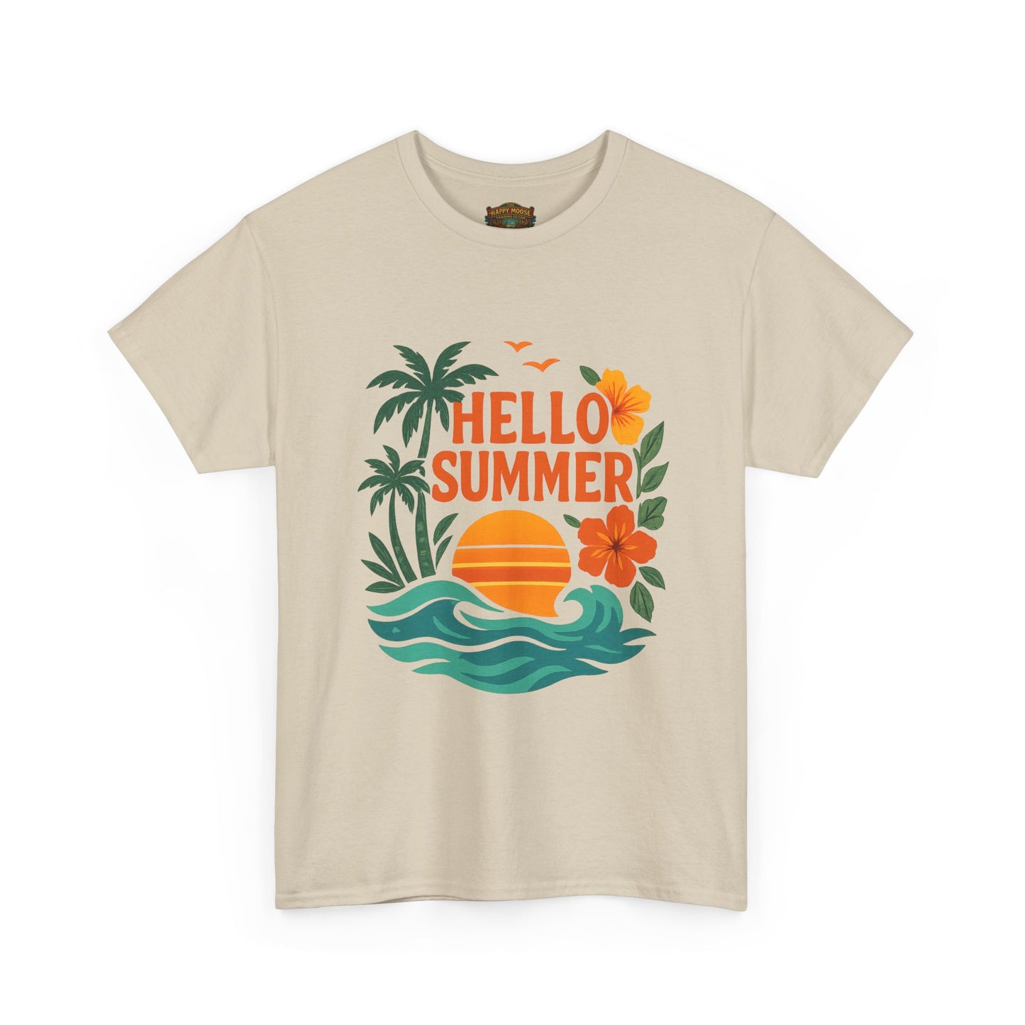 Hello Summer T-Shirt | Sunshine Text Graphic, Summer Vibes Tee
