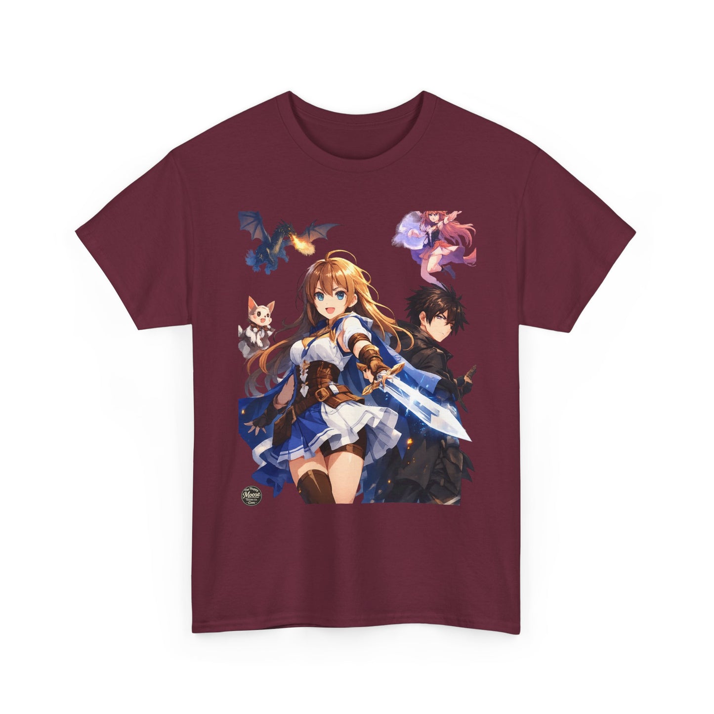 Fantasy Adventure Girl & Companion Anime T-Shirt #E002