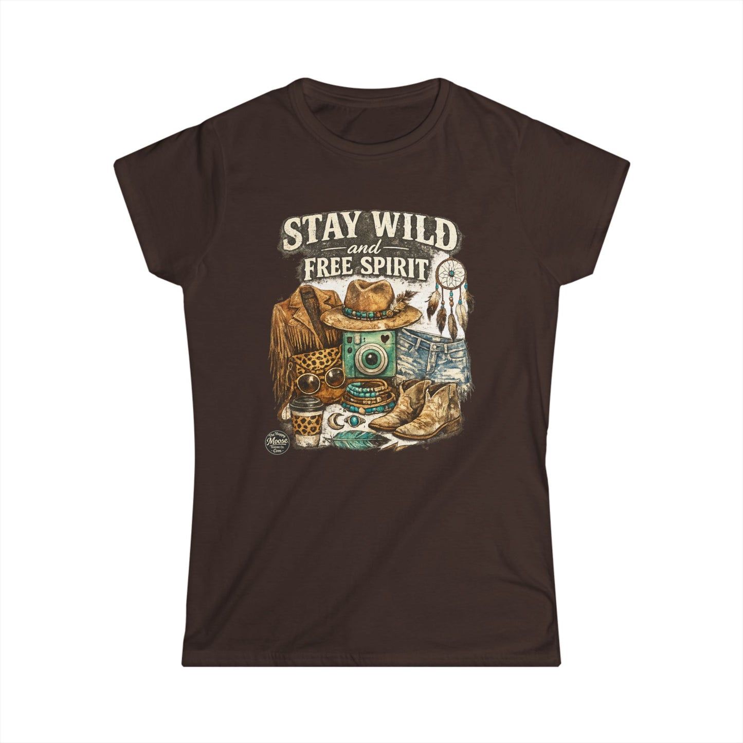 Boho Western "Stay Wild and Free" Women's Tee