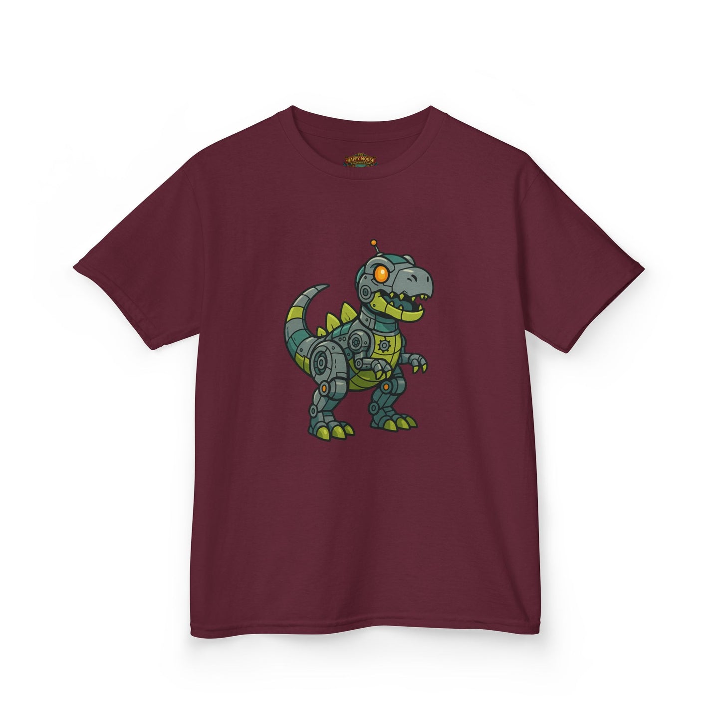Kids Robot Dinosaur T‑Shirt — Cute Mech T‑Rex Graphic Tee for Boys & Girls