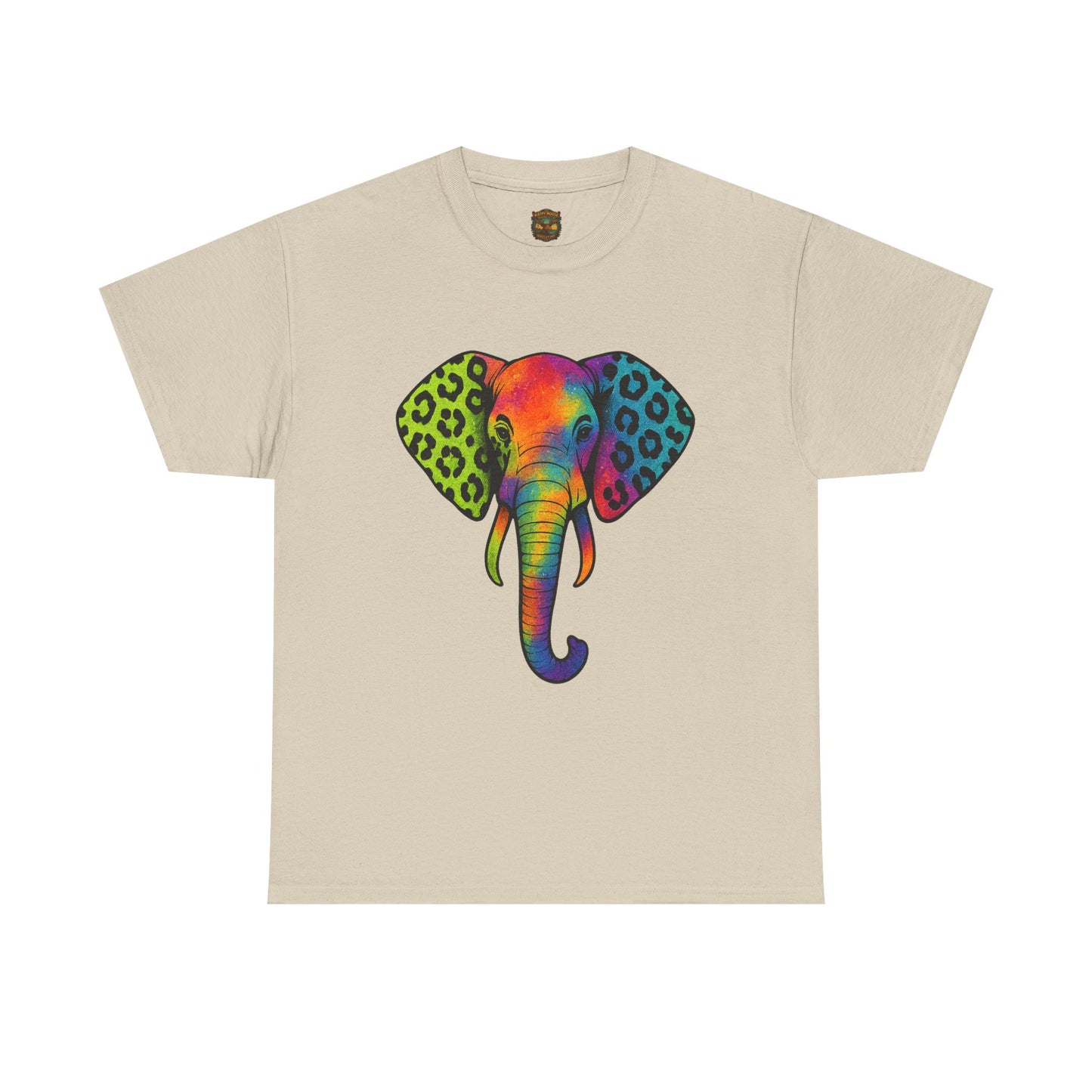 Colorful Leopard Print Elephant T-Shirt