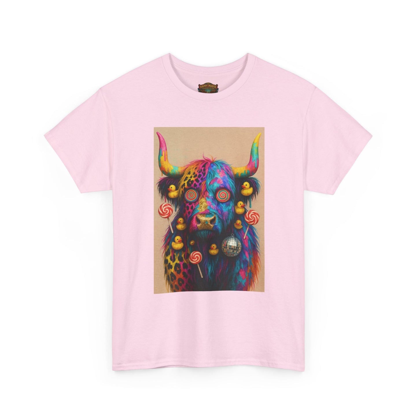 Psychedelic Highland Cow T-Shirt | Retro Rainbow Cow Art 6