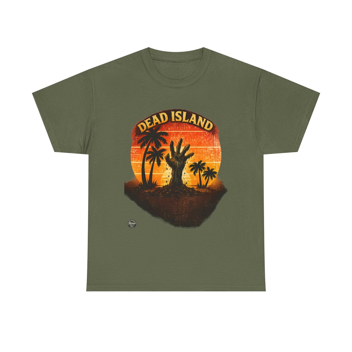 Dead Island Sunset Tee — Zombie Palm Tree Graphic T-Shirt