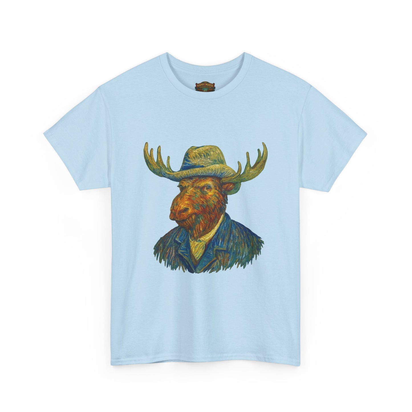 Moose Gogh Self-portrait with Straw Hat |  Art Tee